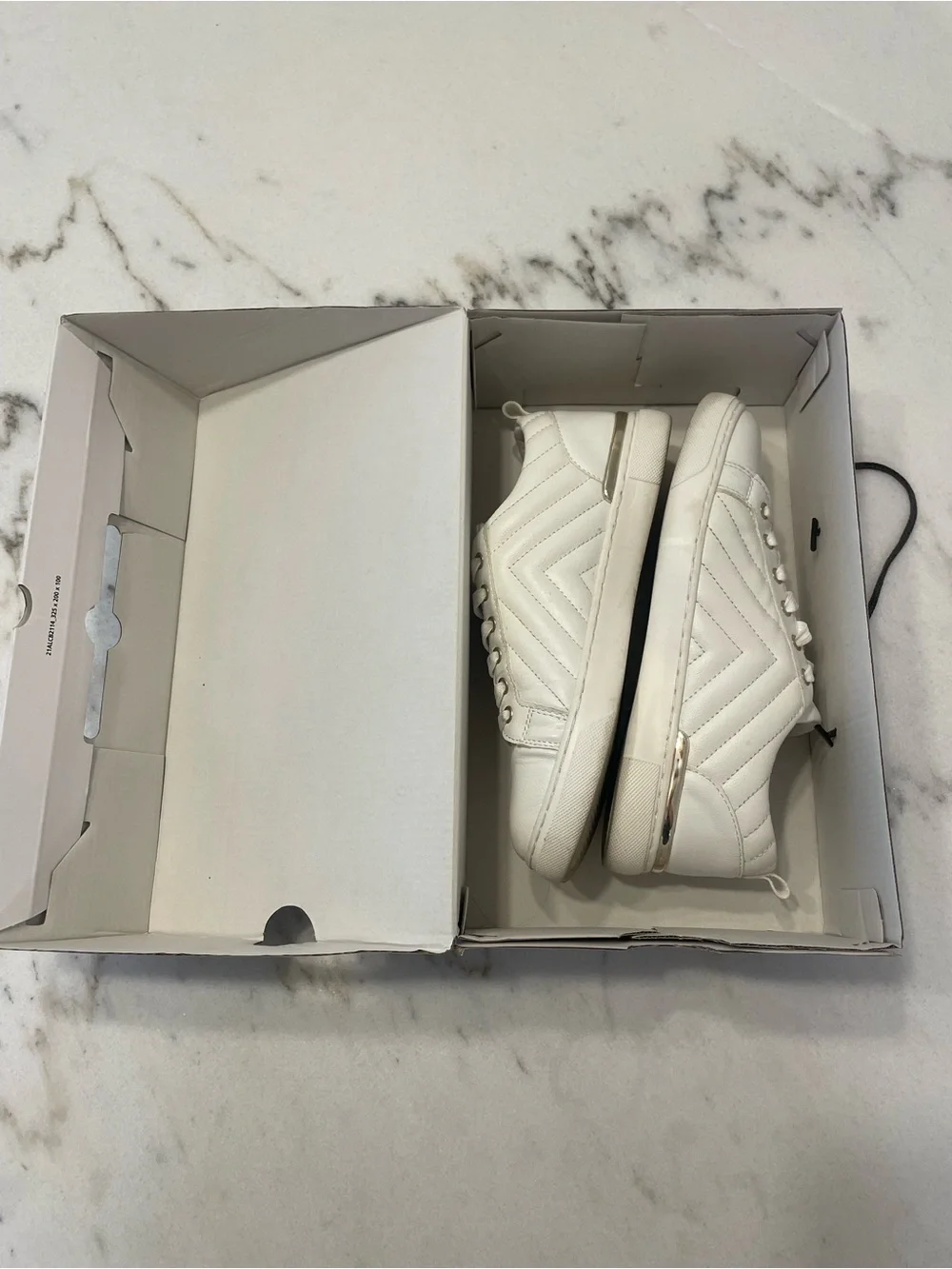 ALDO White Quilted Platform Lace-Up Sneakers